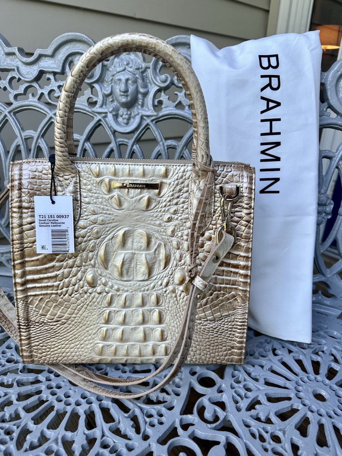 BNWT Brahmin Small Caroline Contour Melbourne Purse Satchel Bag