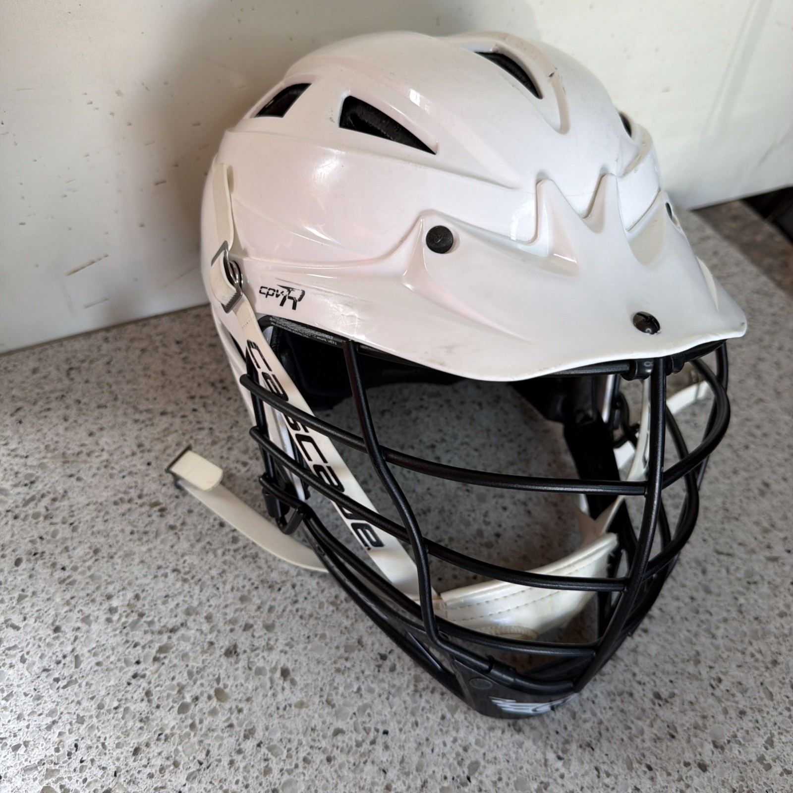Cascade CPX-R Lacrosse Helmet White Black Cage OSFM Men MLL Official