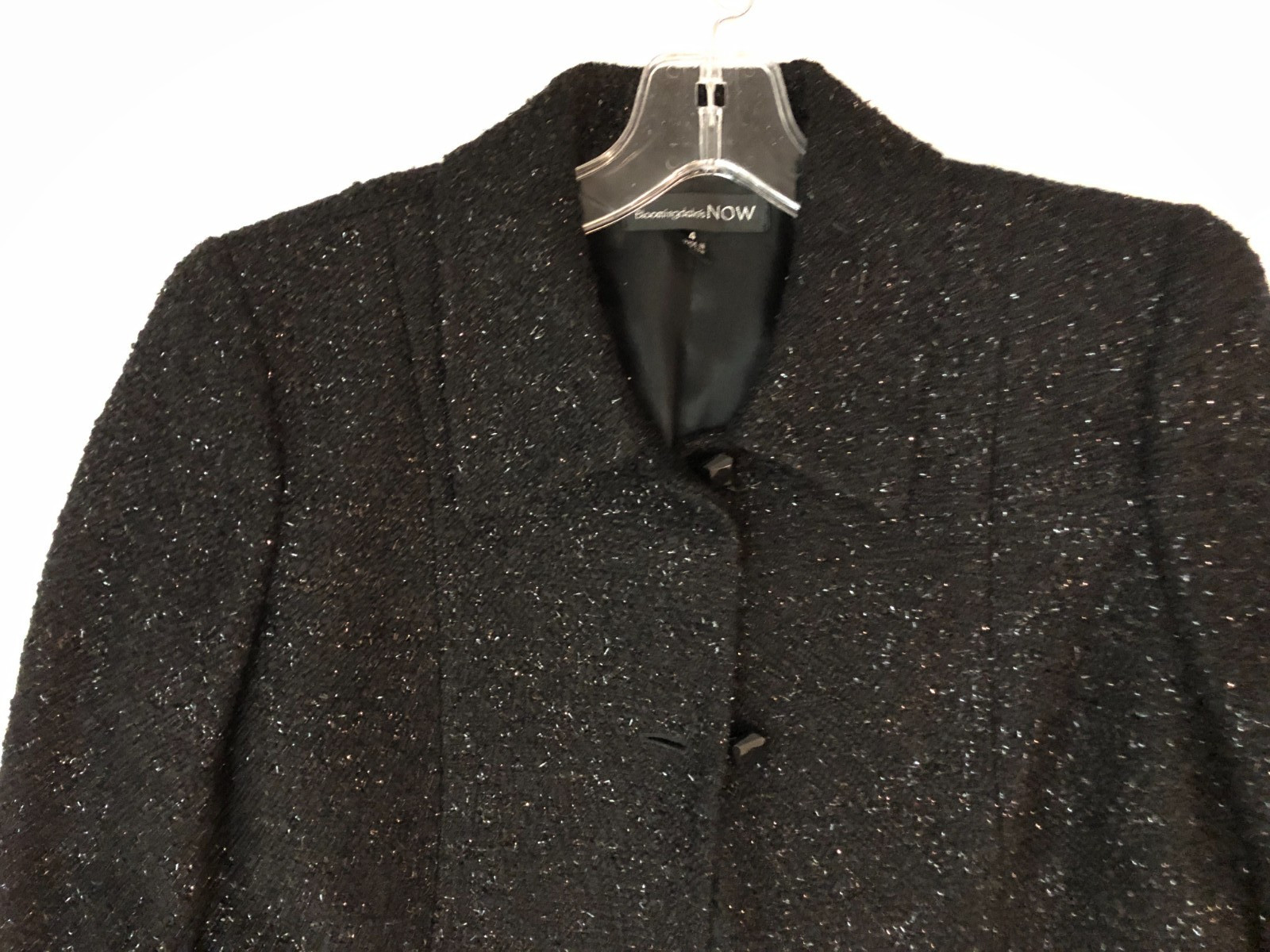 VTG- NWT Bloomingdale\'s NOW Sparkle Evening Cocktail Wool Blend 4 Blazer Jacket