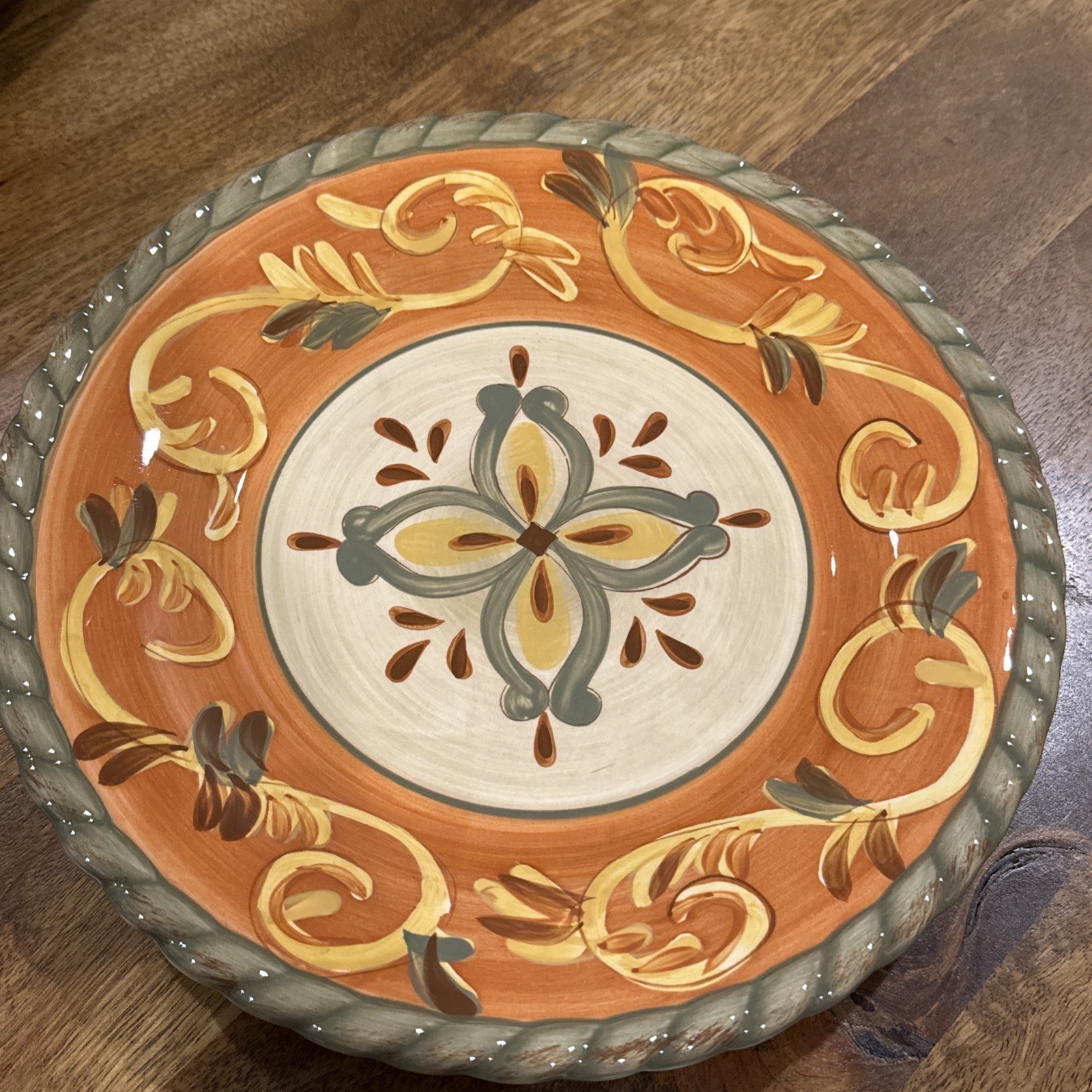 Artimino Dinner Plate Tuscan Countryside Sienna Sage Stoneware 11 1/8” Artimino Dinner Plate Tuscan Countryside Sienna Sage Stoneware 11 1/8”
