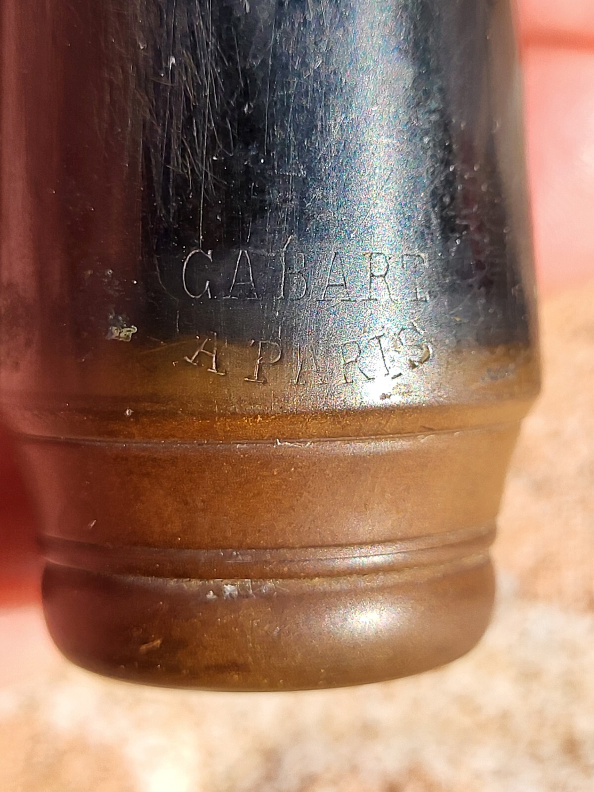 RARE VINTAGE CABART PARIS HARD RUBBER ALTO SAXOPHONE MOUTHPIECE / MOUTHPIECE SAX RARE VINTAGE CABART PARIS HARD RUBBER ALTO SAXOPHONE MOUTHPIECE / MOUTHPIECE SAX