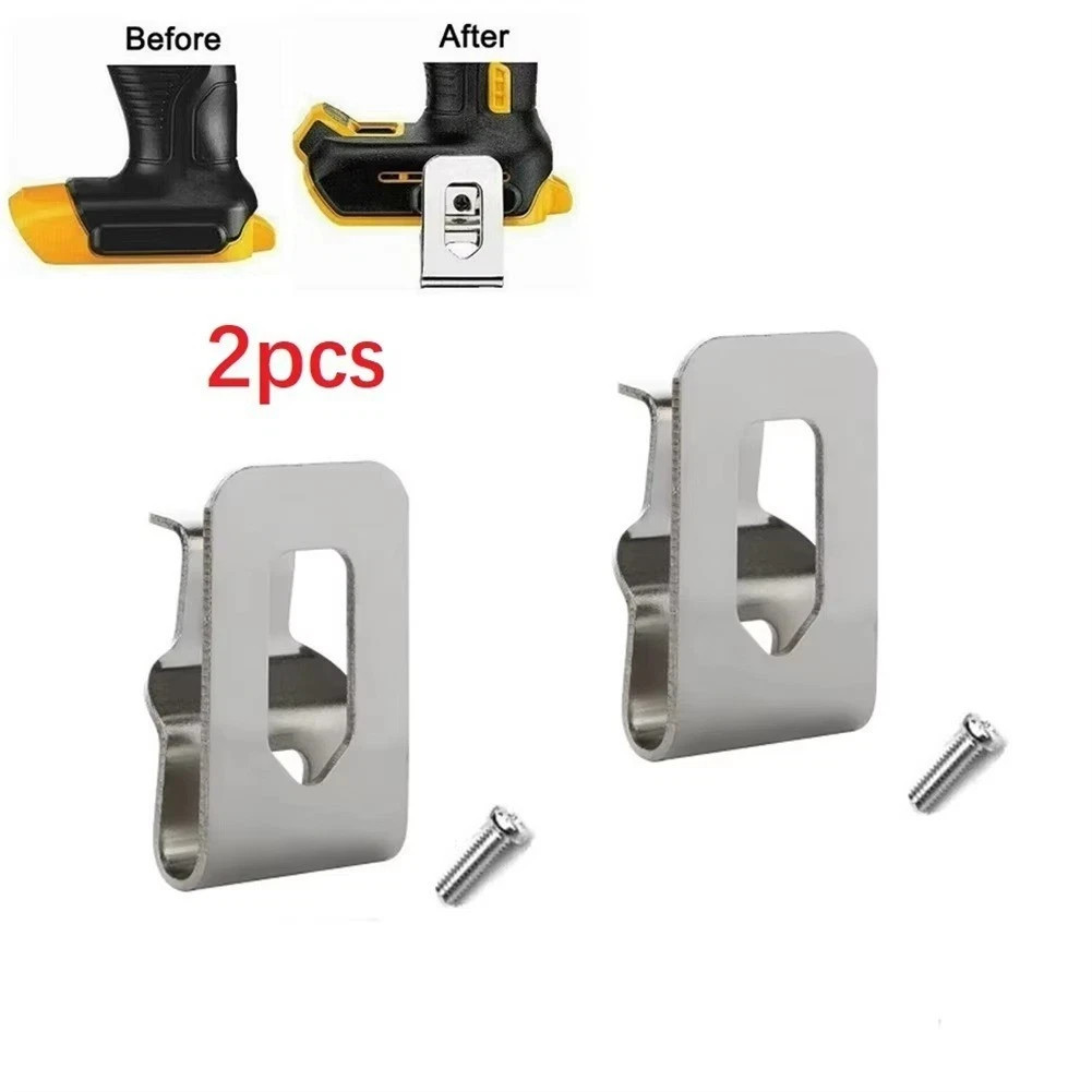 2Pcs Steel Belt Clip Hook Holster Compatible with DeWalt 18V 20V Drill Driver