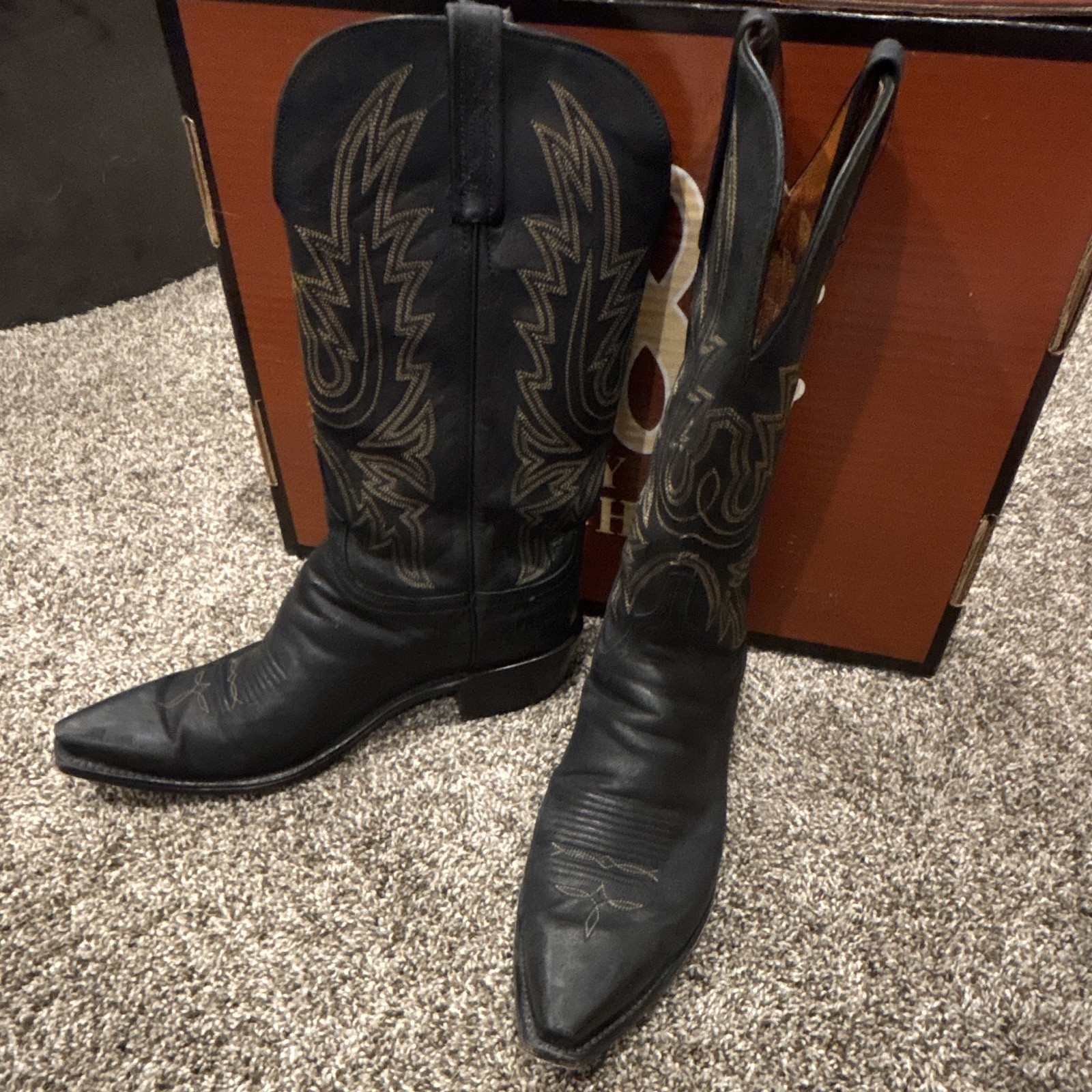 Lucchese 1883 women’s Black Leather Western Cowboy Boots US 11C MPN 5003 Lucchese 1883 women’s Black Leather Western Cowboy Boots US 11C MPN 5003