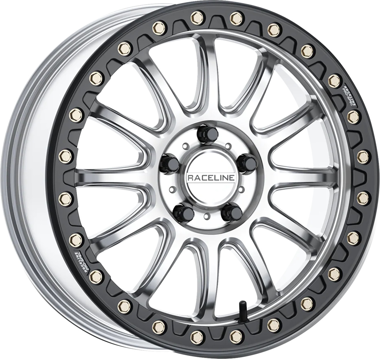 Raceline Alpha Beadlock Wheel 15x10 4/137 Silver/Black