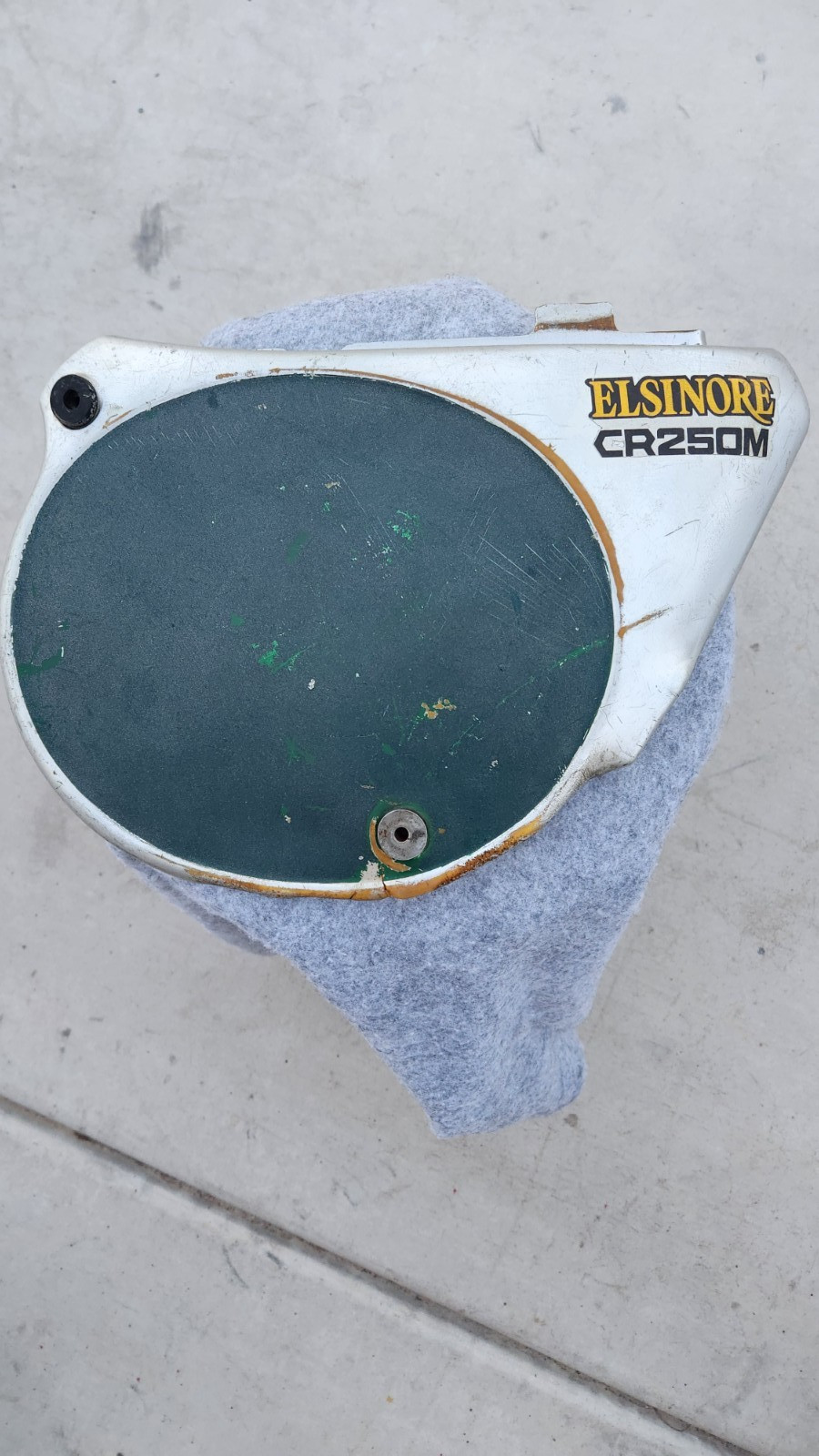 1973-'74 Honda CR250M right side panel, original, vintage.