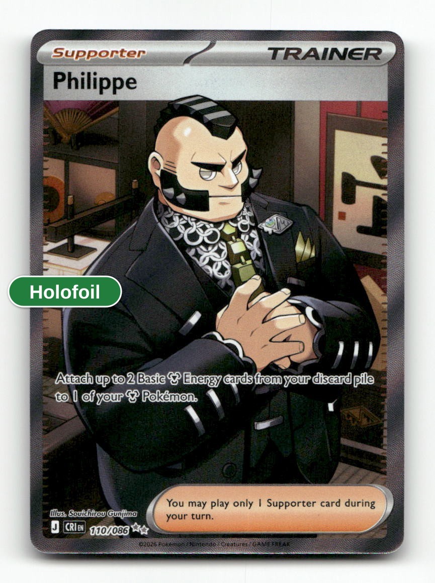 Philippe Holofoil NM [CRI - 110/086 UR] Pokemon