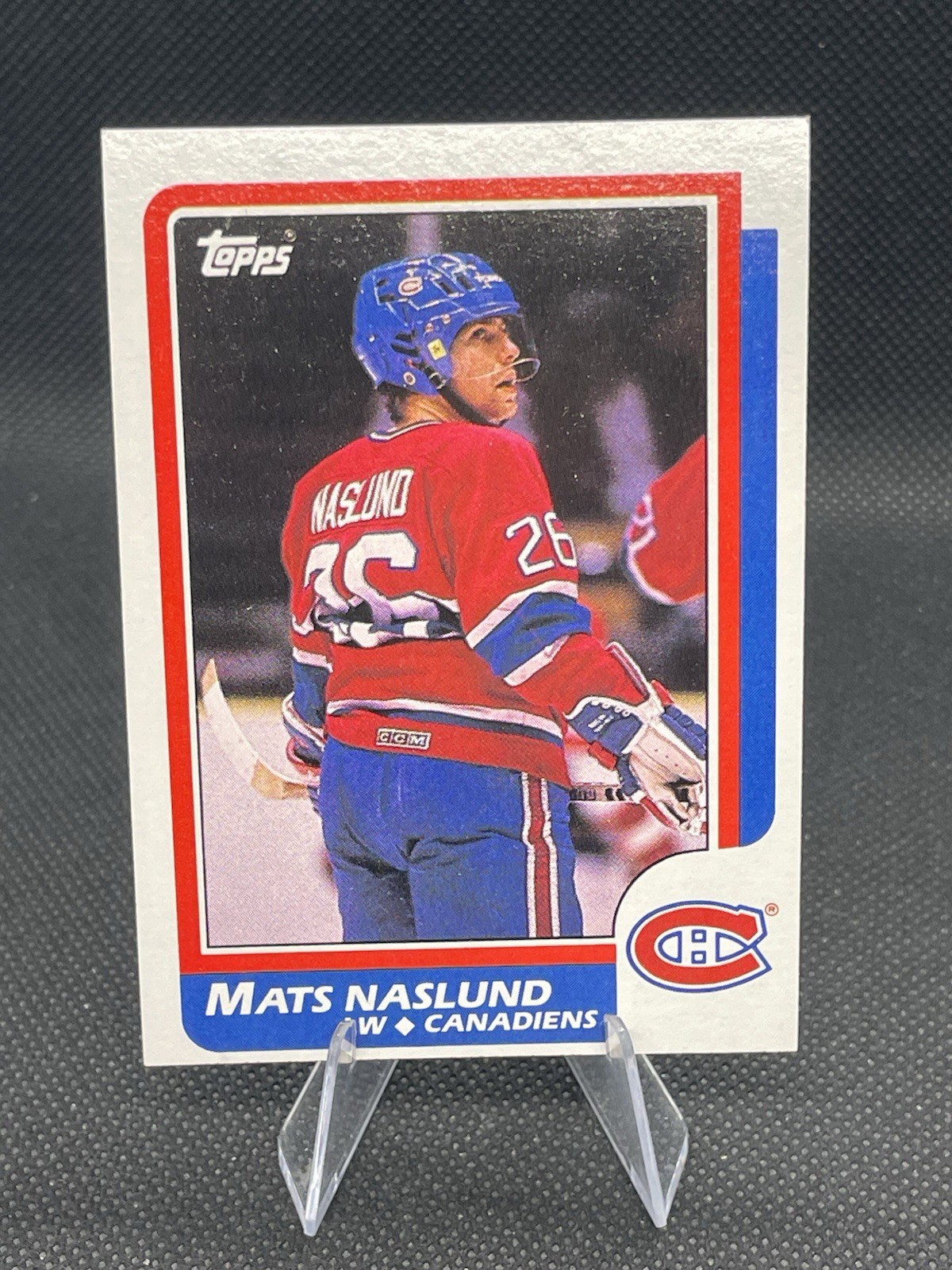 1986-87 Topps Hockey Montreal Canadiens Mats Naslund Card #161