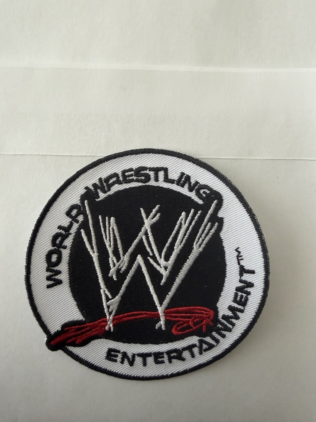 WWE World Wrestling Entertainment Logo Patch Embroidered Iron On Sew On