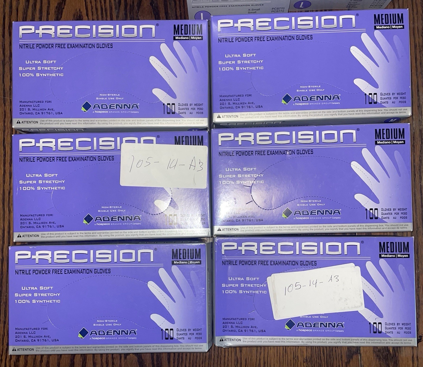 Adenna PRECISION Violet Nitrile Disposable Exam Medical Gloves 4 Mil 1700CT