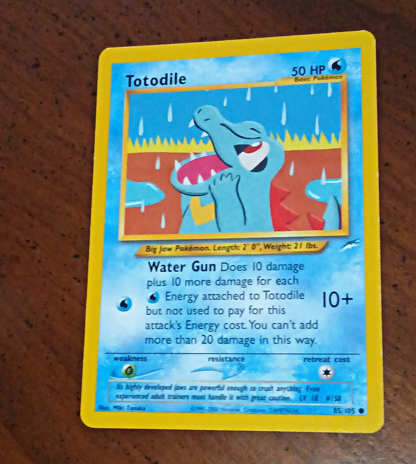 Pokémon TCG Totodile 85/105 Neo Destiny Common Regular Unlimited 50 HP EN