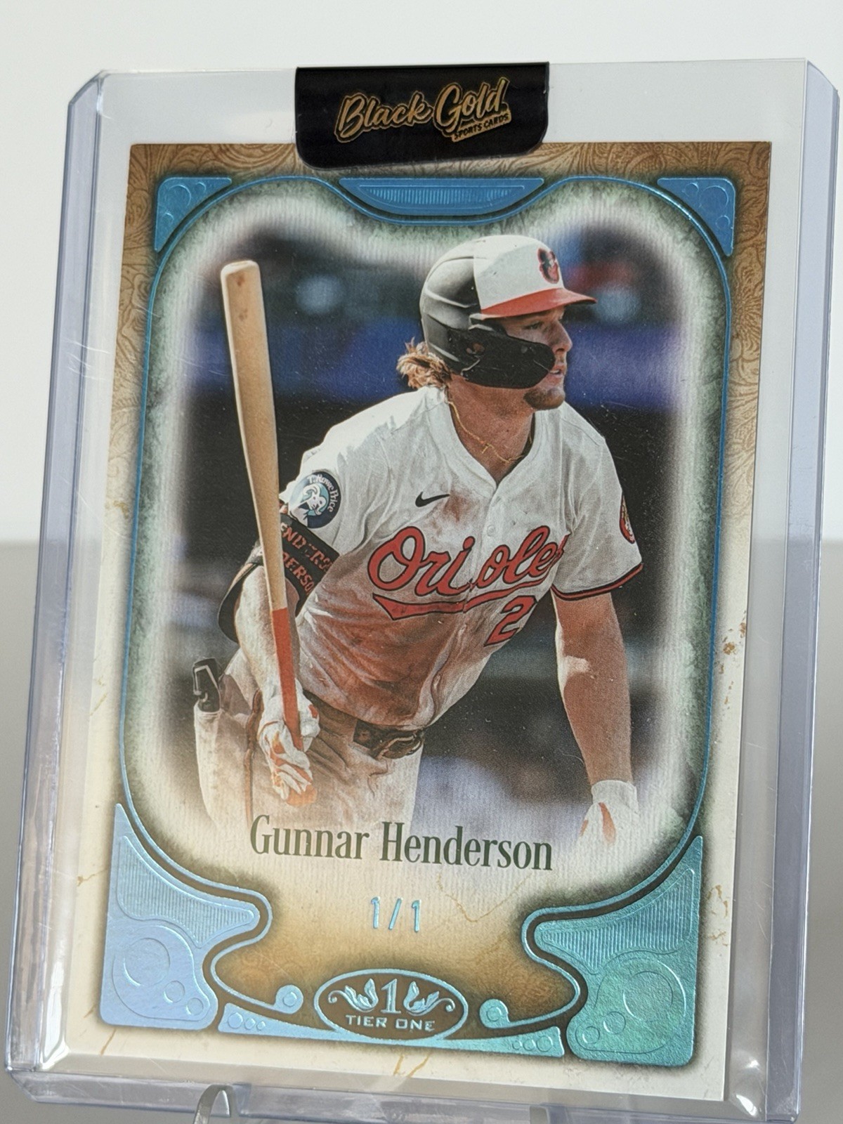 2026 Topps Tier One Gunnar Henderson Orioles SSP Holo Platinum Blue 1/1 2026 Topps Tier One Gunnar Henderson Orioles SSP Holo Platinum Blue 1/1