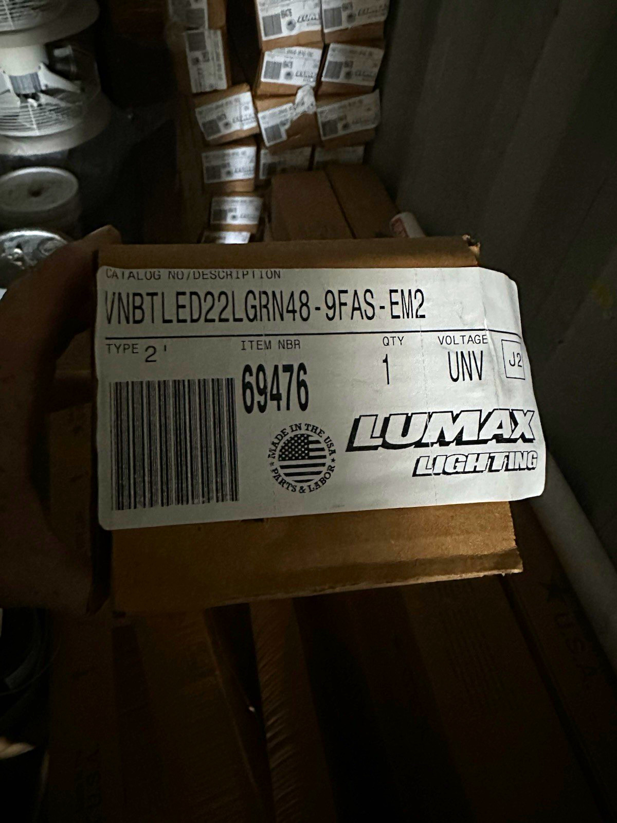Lumax Lighting Industrial Lighting Fixture VNB TLED22L GRN48-9FAS-EM2 (Green)