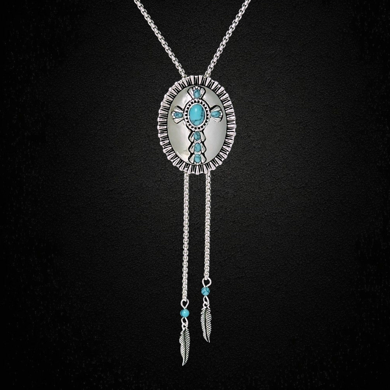 Montana Silversmiths Necklace Women\'s Unbroken Faith Cross Bolo NEW NWT