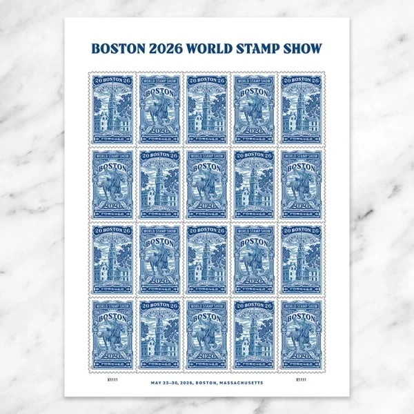 USPS Boston 2026 World Stamp Show Forever Stamp Scott #6029-6030-MNH- 100 pcs