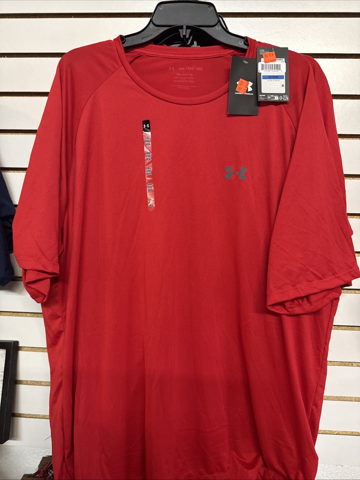 NWT Under Armour Men\'s Active Tech 2.0 Short Sleeve Tee Size L Red NWT Under Armour Men\'s Active Tech 2.0 Short Sleeve Tee Size L Red
