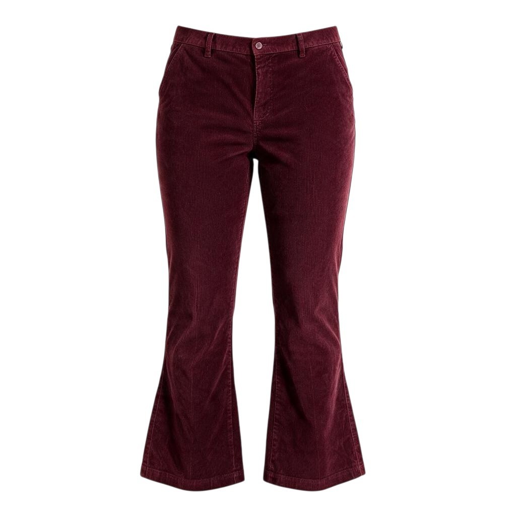 Bill Blass Womens Corduroy Pants Burgundy Red Bootcut Stretch Plus Size 22W VTG