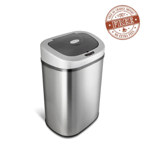 NINESTARS 21.1-gallon Motion Sensor Stainless Steel Trashcan DZT-80-4