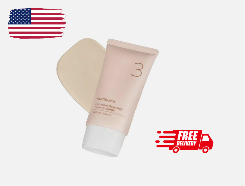 numbuzin No.3 Porcelain Base-skip Tone Up Beige 50ml