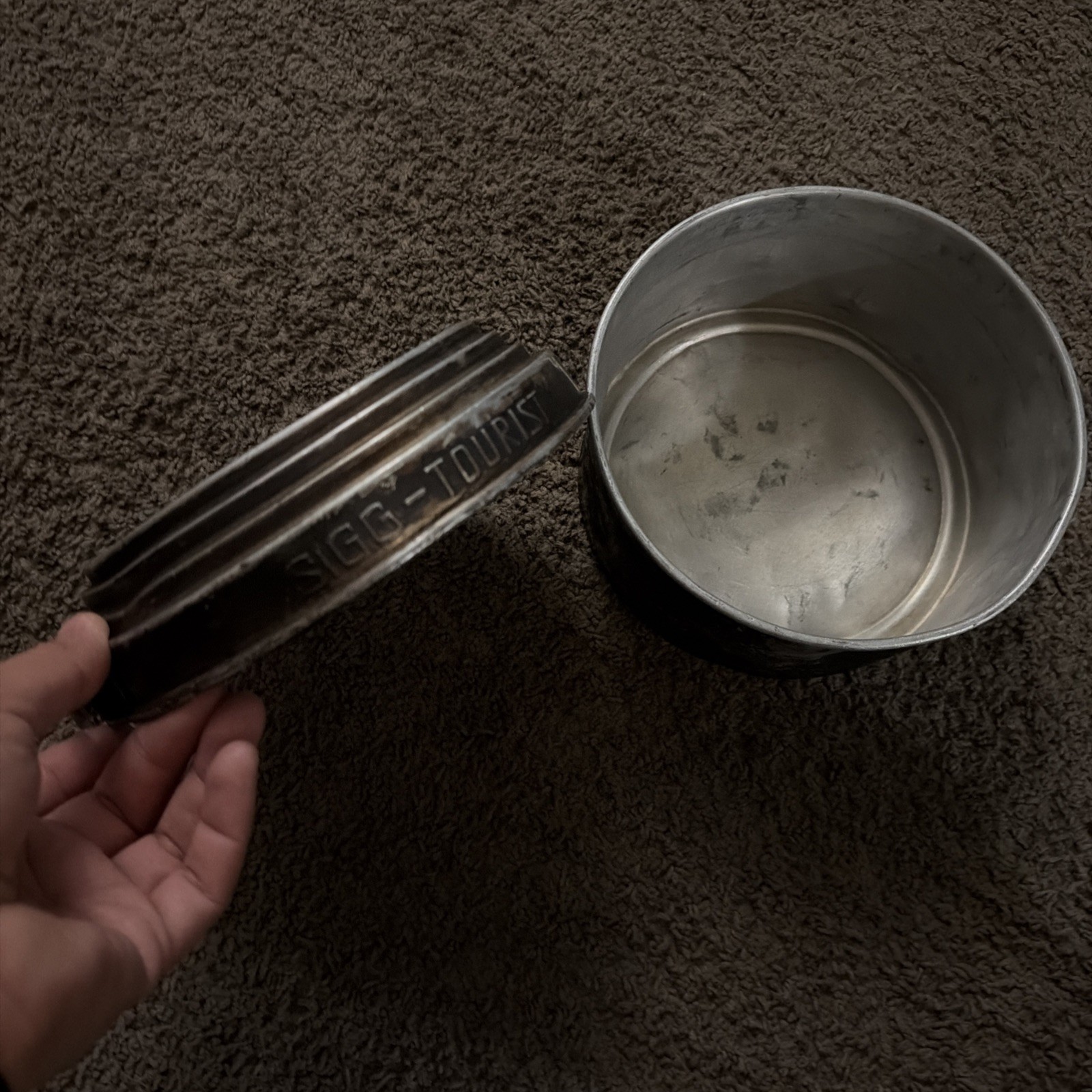 Vintage SIGG Tourist Aluminum Cook Set Swiss Backpacking Camping No Strap Dent