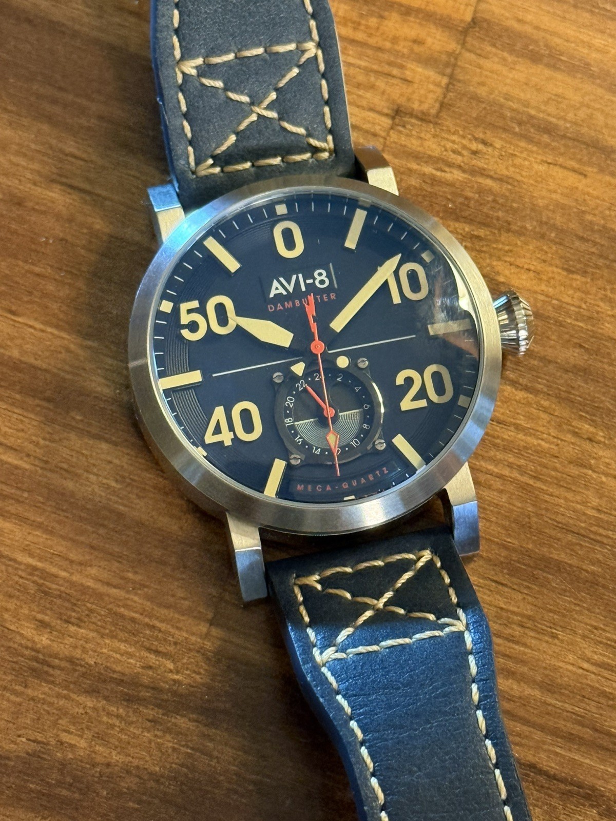 AVI-8 Dambuster Chadwick Meca-Quartz AV-4113-01 Cobalt Blue Box Papers