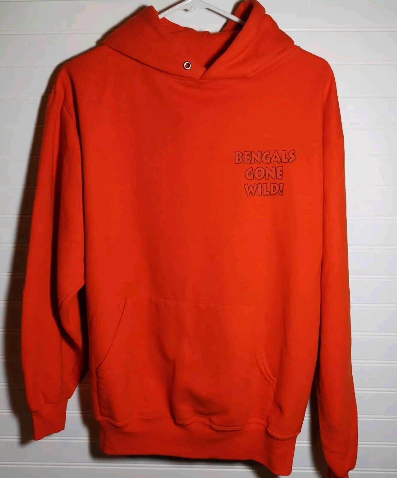 Vintage Cincinnati Bengals Who Dey NFL Football Hoodie Sweatshirt Adult Size Md