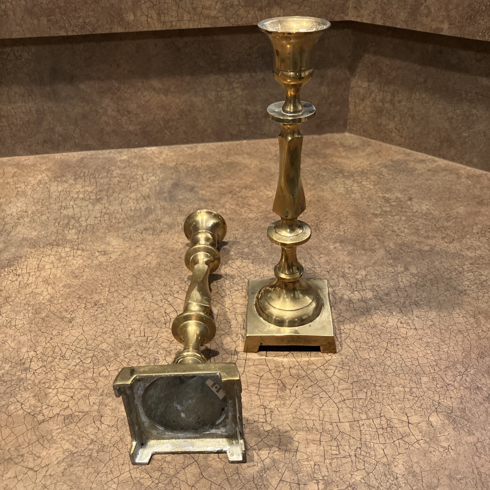 Vintage Pair Brass Candlestick INDIA. 8 .5 “ Vintage Pair Brass Candlestick INDIA. 8 .5 “