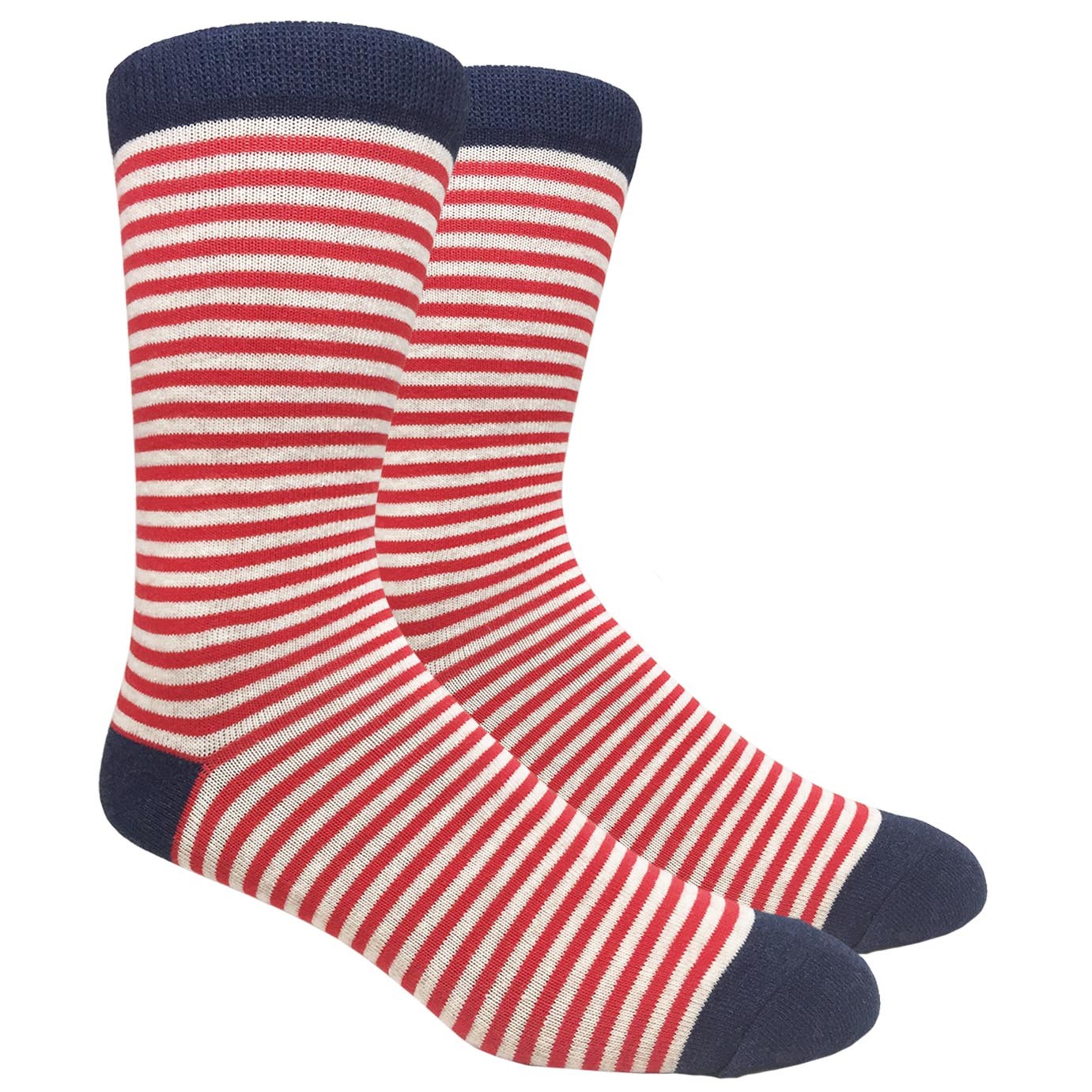 Fine Fit Men\'s Stripe Cotton Dress Socks Wedding Groom Assorted Colors