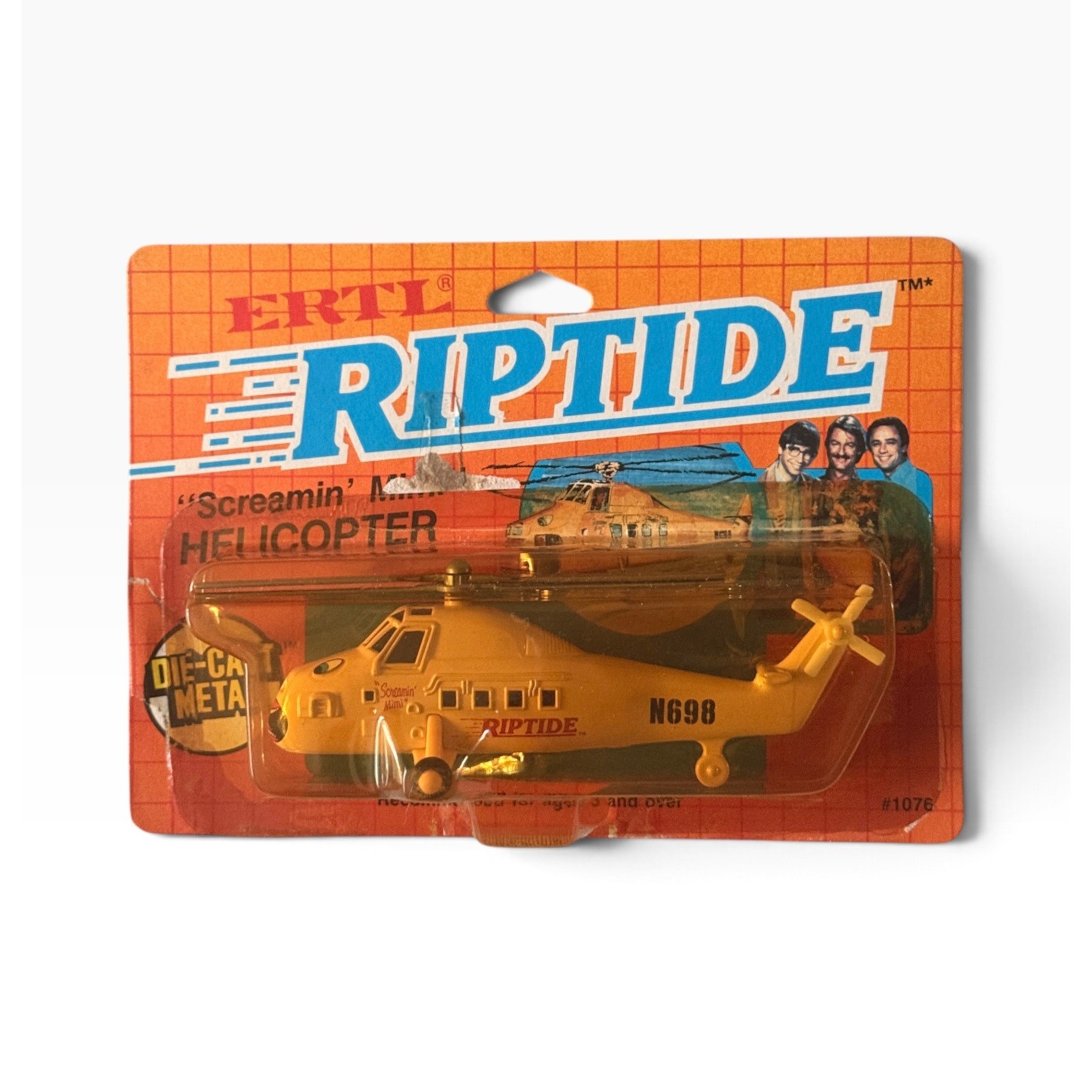 1984 ERTL Riptide Screamin Mimi Helicopter #1076 Diecast NOS Resealed Card 1984 ERTL Riptide Screamin Mimi Helicopter #1076 Diecast NOS Resealed Card