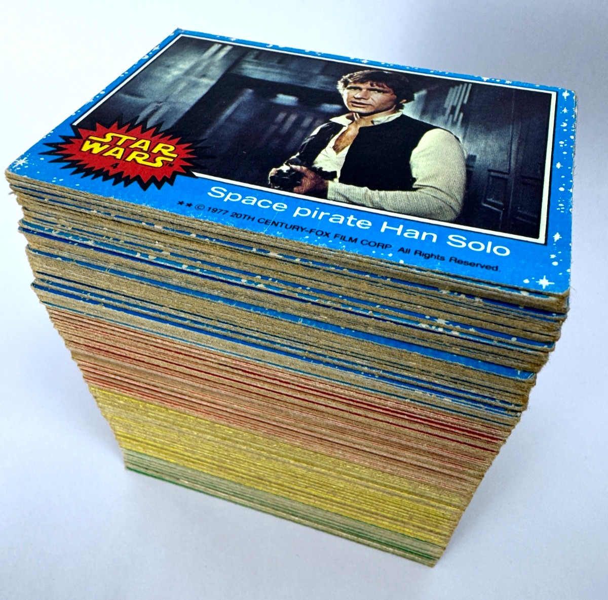 Topps 1977 Star Wars Trading Card Starter Set 205 Cards - Blue Red Yellow Green