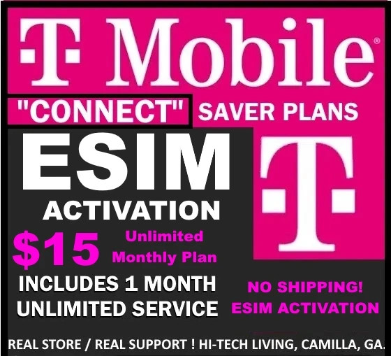 T-Mobile ▶ ESIM ACTIVATION  ▶ UNLIMITED T/T + 5GB  ▶ MONTH INCL UDED - SAME DAY