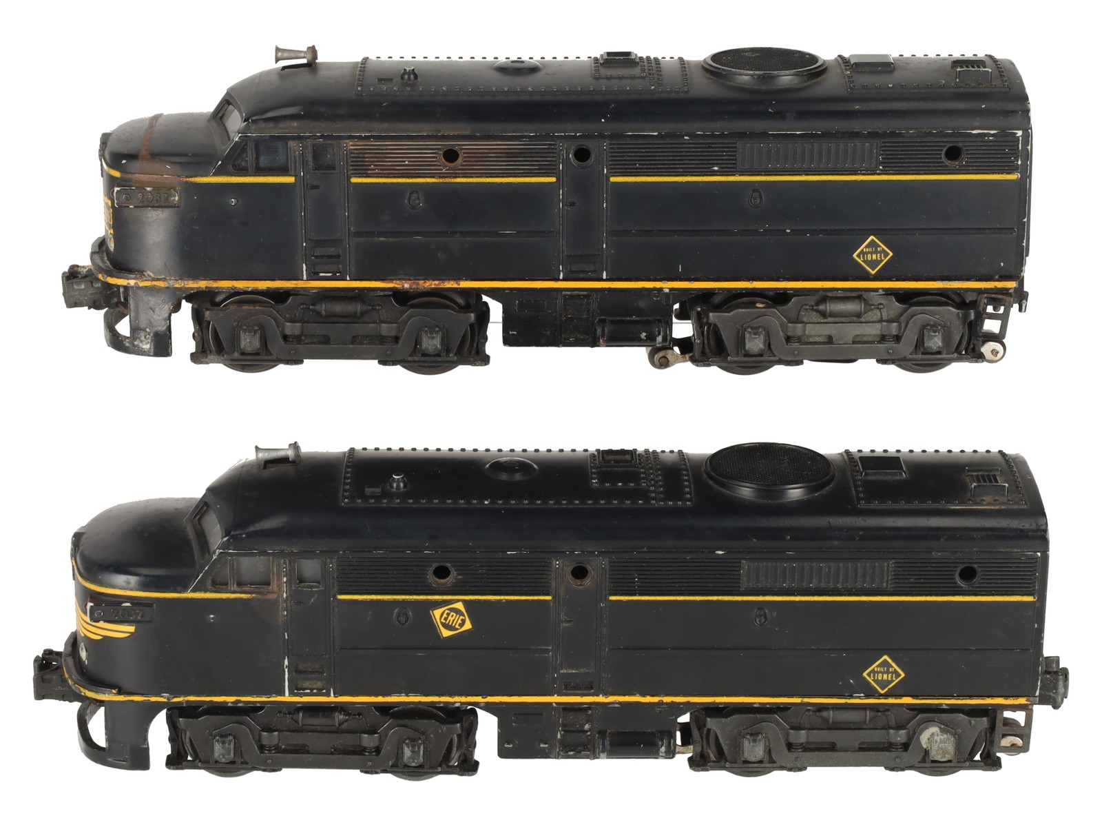 Lionel 2032 Vintage O Erie Alco AA Diesel Locomotive Set