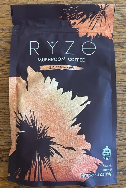 Ryze Mushroom Coffee Drink 6.3 oz 30 Servings Brand New Sealed Bright & Smooth Ryze Mushroom Coffee Drink 6.3 oz 30 Servings Brand New Sealed Bright & Smooth