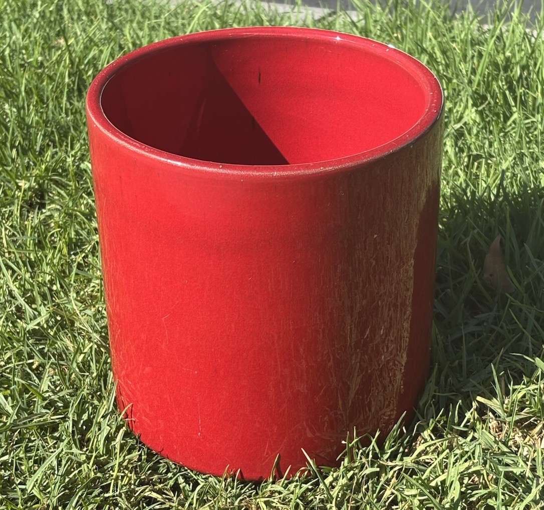 Gainey Ceramics AC-8 Red Drip Planter Pot RARE Gainey Ceramics AC-8 Red Drip Planter Pot RARE