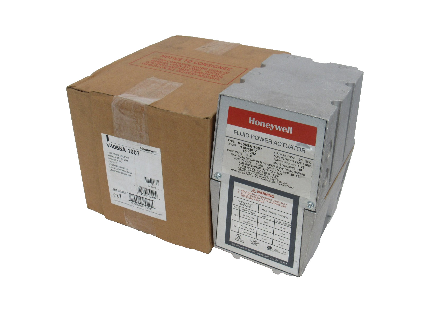 NEW HONEYWELL V4055A-1007 ACTUATOR V4055A1007 NEW HONEYWELL V4055A-1007 ACTUATOR V4055A1007