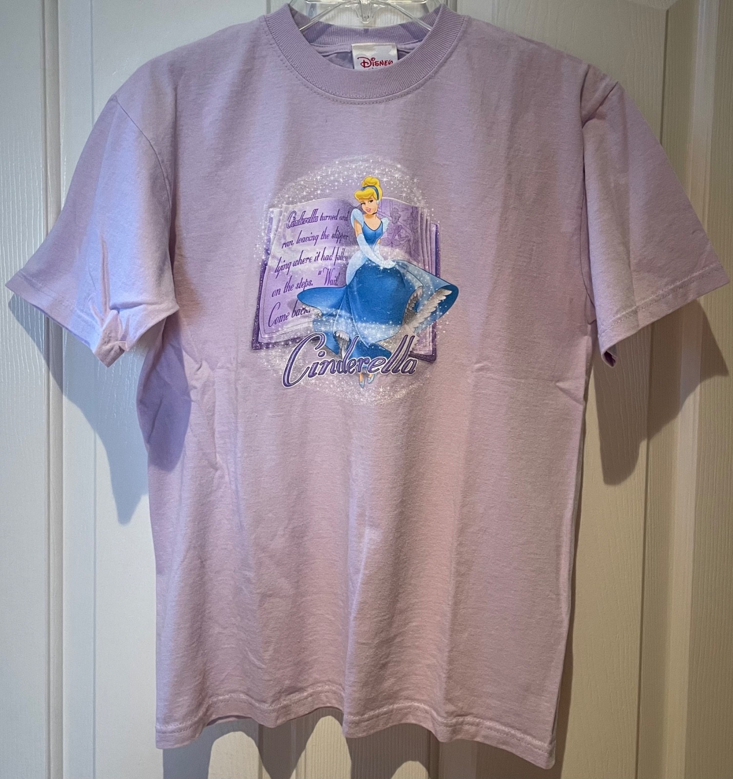 Vintage Y2K Disney Store Cinderella Storybook Lavender T Shirt Kids Large Fits A Vintage Y2K Disney Store Cinderella Storybook Lavender T Shirt Kids Large Fits A
