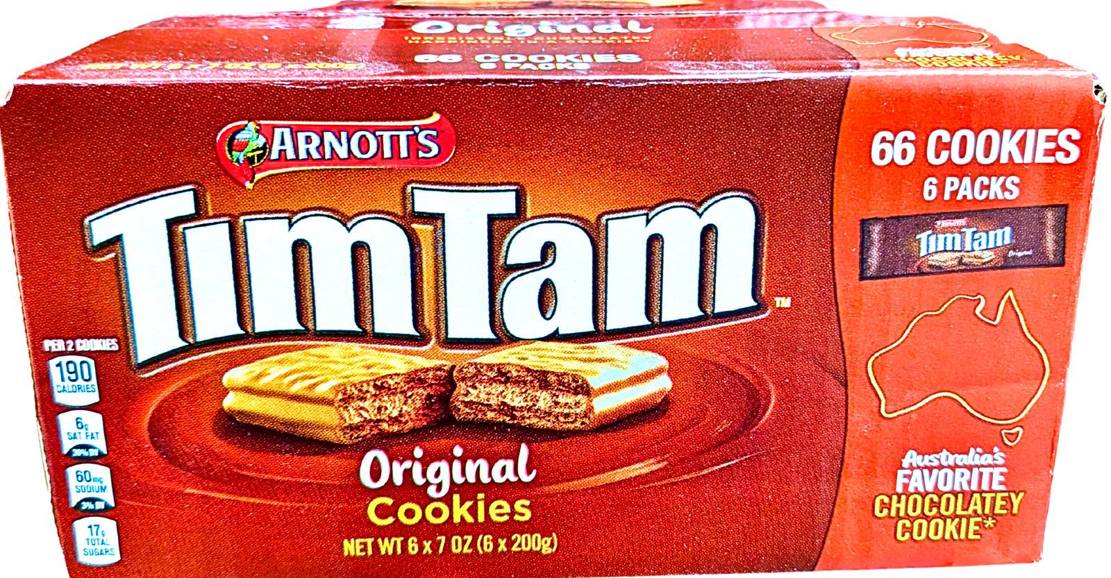 Arnott's Tim Tam Original Chocolate Cookies 6 x 7 oz EXP 03/2027