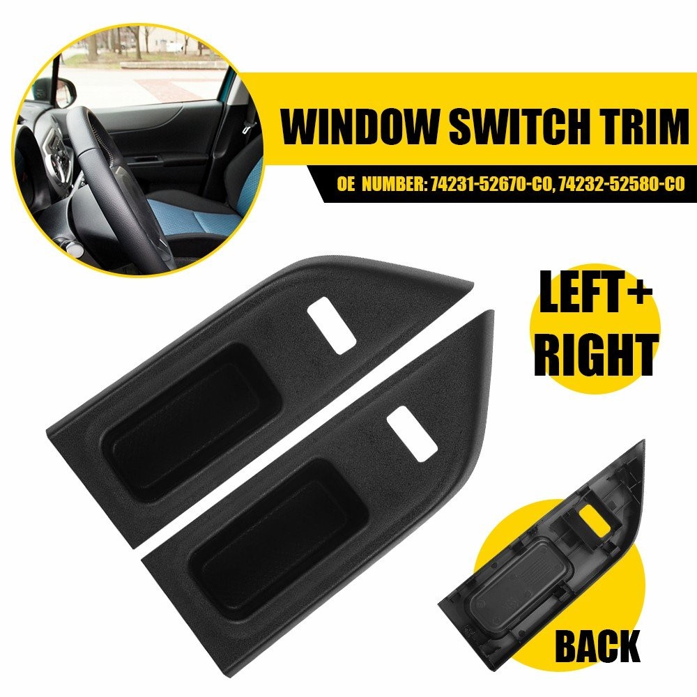 2 Window Switch Panel Trims For Toyota Yaris Hatchback 2 Door 2012 2013-2015 EPU