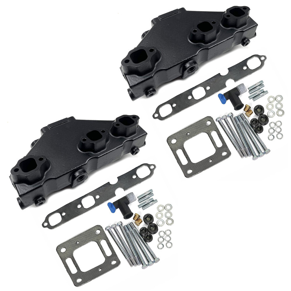 2x Marine Exhaust Manifold with Gasket for MerCruiser GM V6 175 185 205 262 4.3L