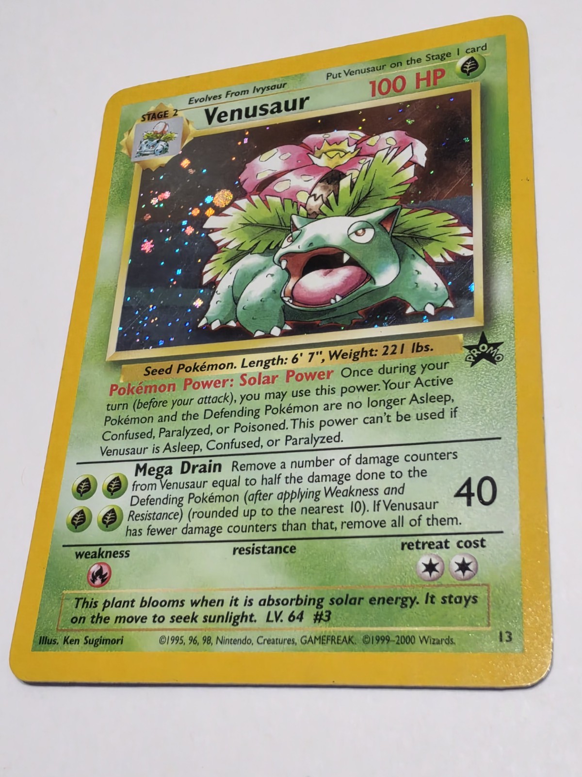 Venusaur 13/53 Wotc Promo Holo NM - Holo Vintage Venusaur 13/53 Wotc Promo Holo NM - Holo Vintage