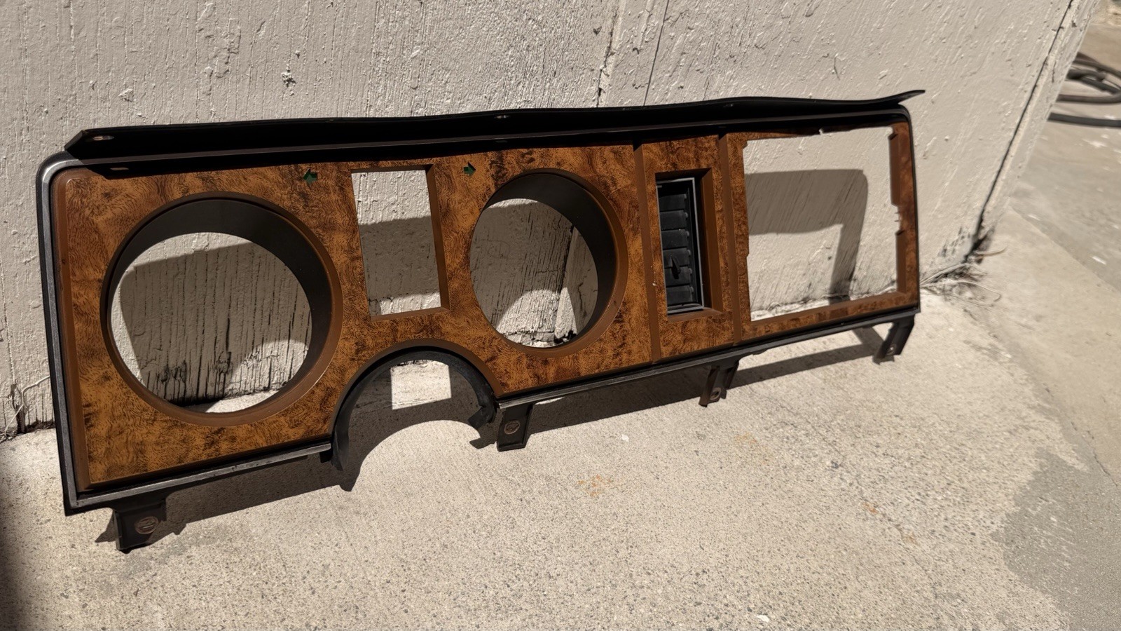 1986-1989 Ford Ranger Instrument Cluster Dash Bezel Woodgrain Trim OEM