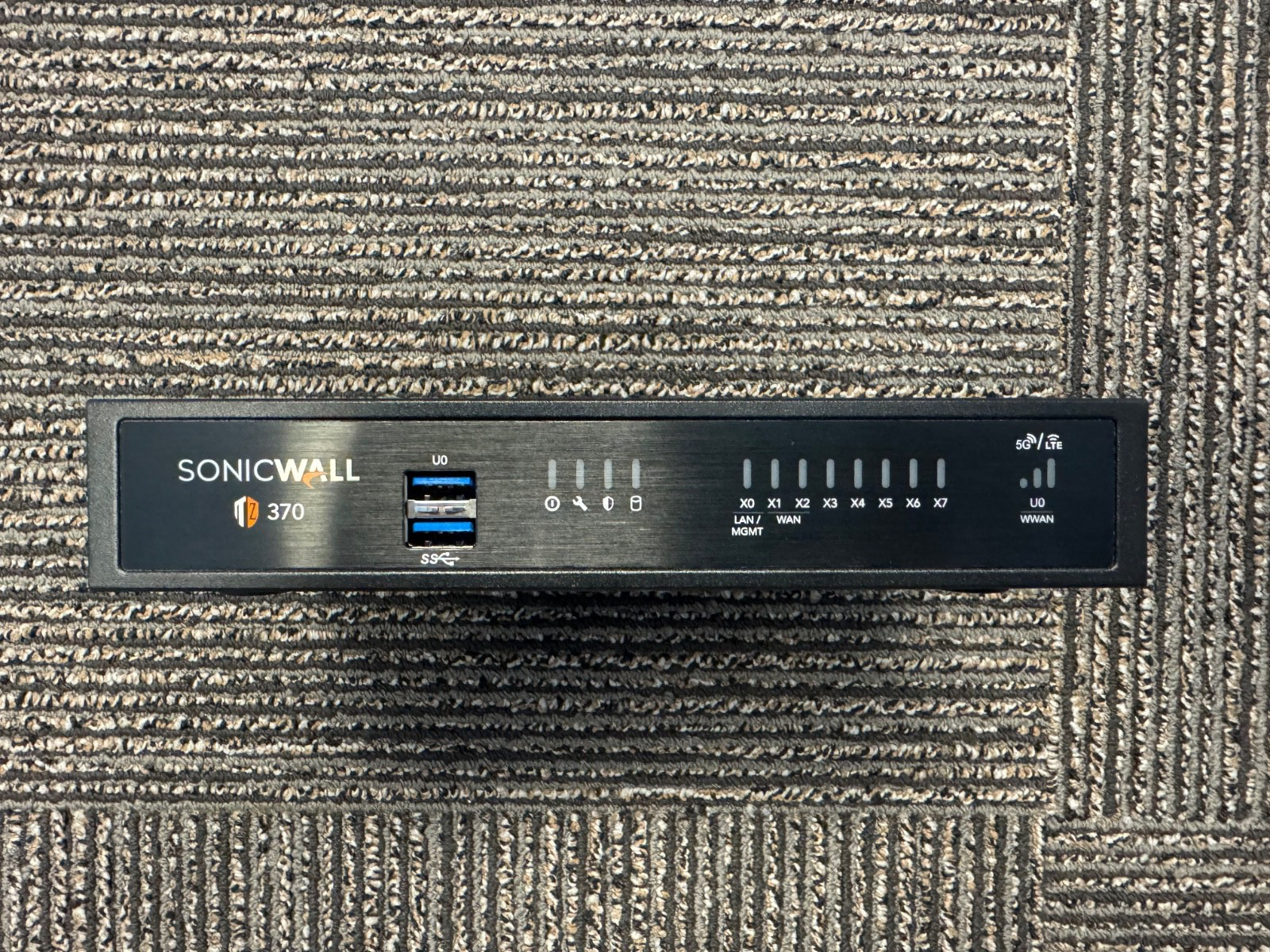 SonicWall TZ370 Firewall w/ ACTIVE Total Secure Essentials license to March 2028 SonicWall TZ370 Firewall w/ ACTIVE Total Secure Essentials license to March 2028