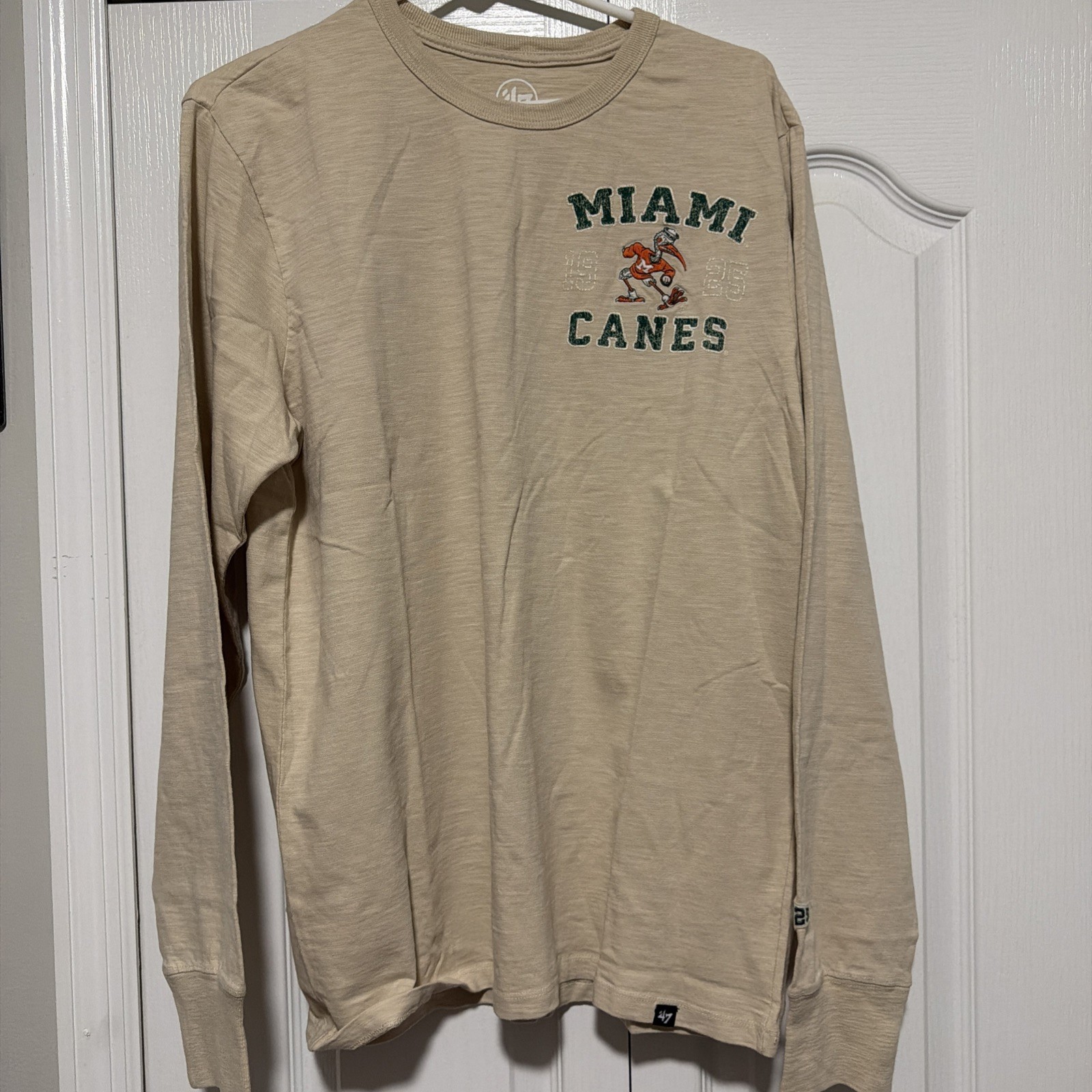 Miami Hurricanes Vintage Egremont Well Worn 47 Heavy Slub Long Sleeve TEE Miami Hurricanes Vintage Egremont Well Worn 47 Heavy Slub Long Sleeve TEE