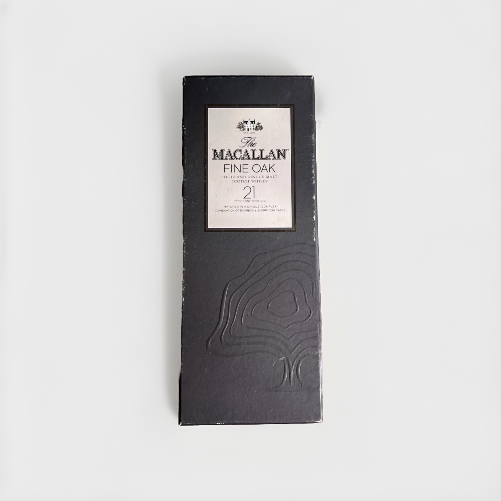 Macallan 21 Fine Oak Bottle and Box Macallan 21 Fine Oak Bottle and Box
