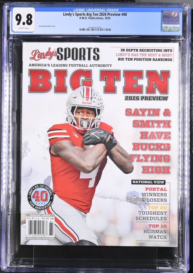 JEREMIAH SMITH RARE 2025 OHIO STATE VARIANT FOOTBALL LINDYS GEM MINT CGC 9.8 JEREMIAH SMITH RARE 2025 OHIO STATE VARIANT FOOTBALL LINDYS GEM MINT CGC 9.8