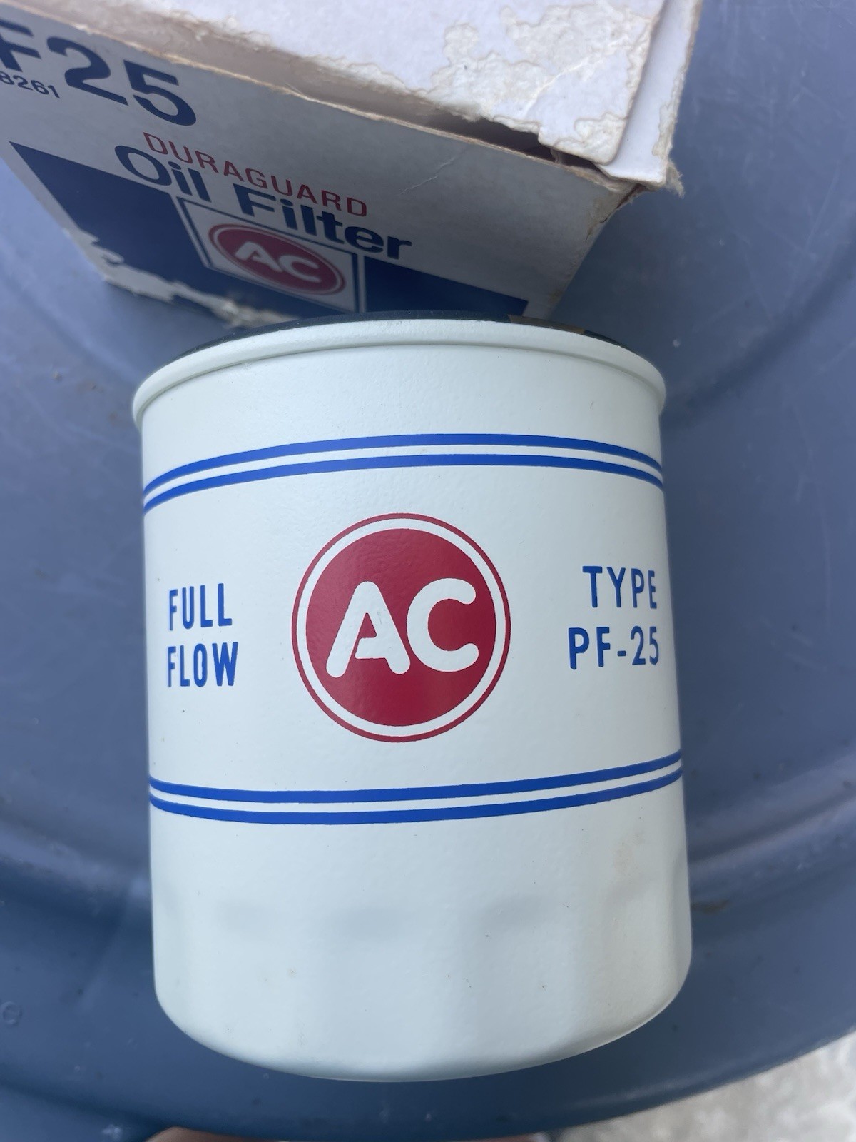 AC Delco PF 25 WHITE Oil Filter NOS OEM GM 68-80 Camaro Chevelle Nova Corvette