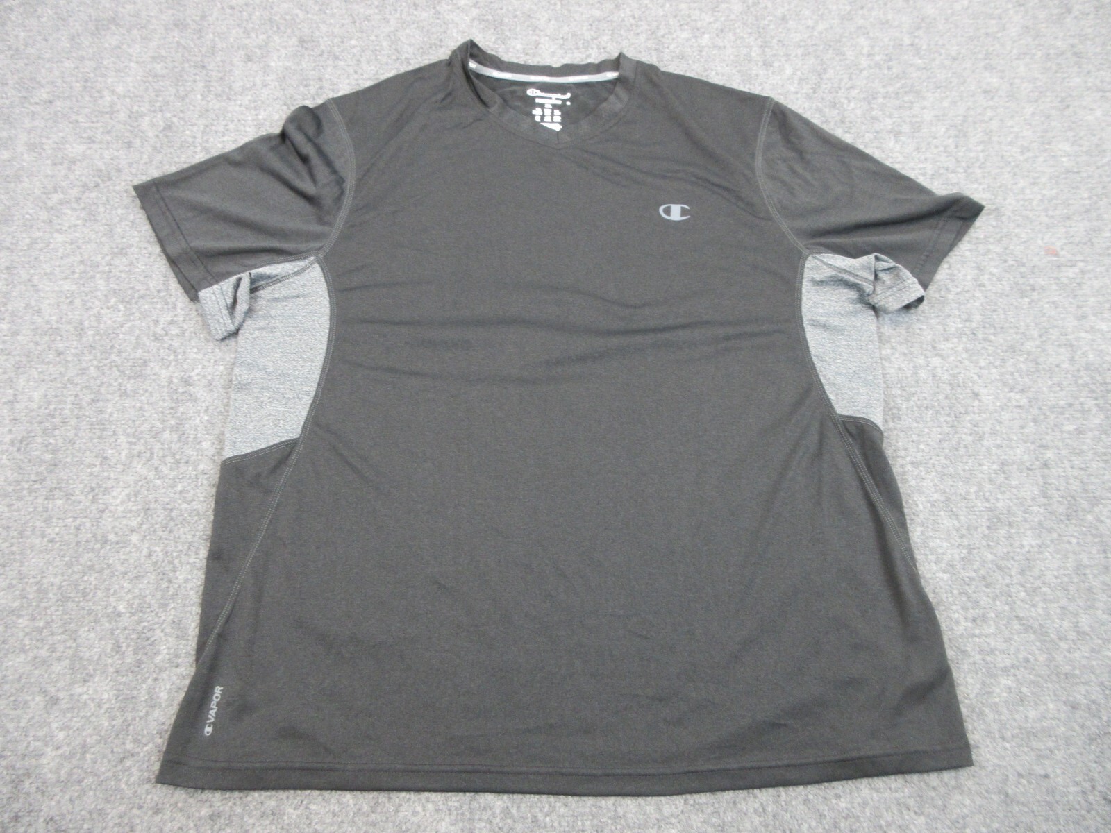 Champion Powertrain Shirt Mens XL Black Short Sleeve C Vapor Athletic Tee Top