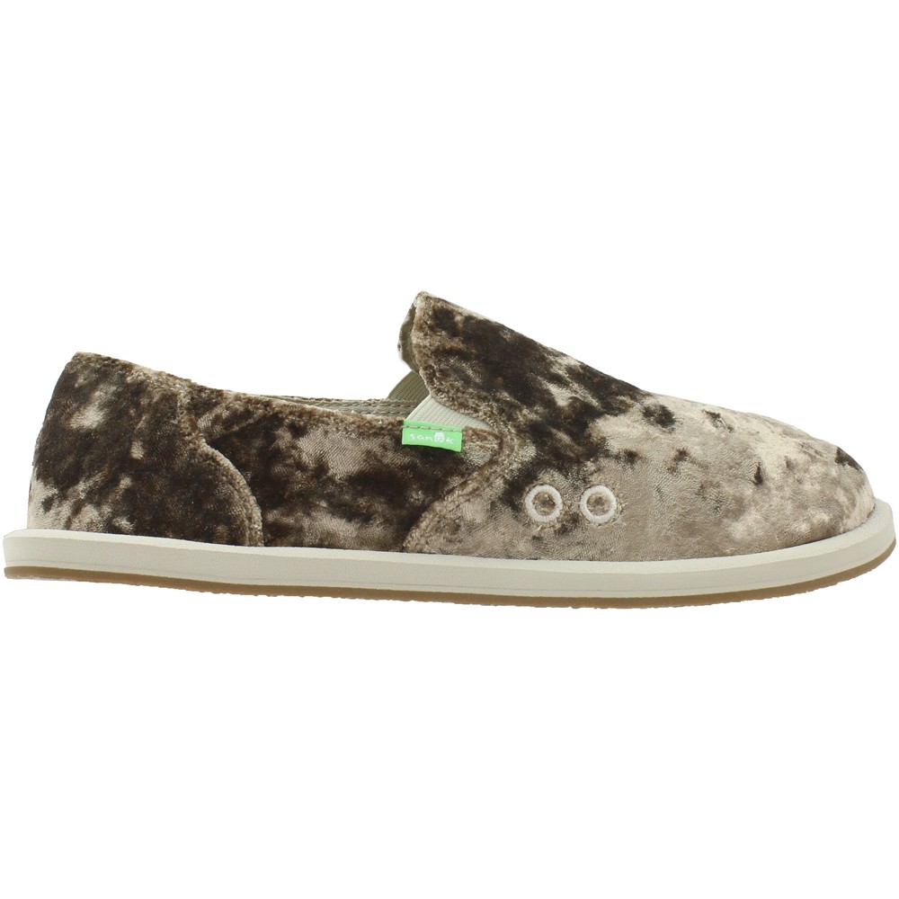Sanuk Donna Cruz Slip On  Womens Brown Flats Casual 1105059-CHMP