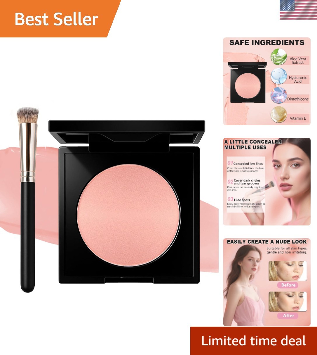 Luminance Under Eye Brightener, Dark Circle 1 Ounce (Pack of 1), Pink