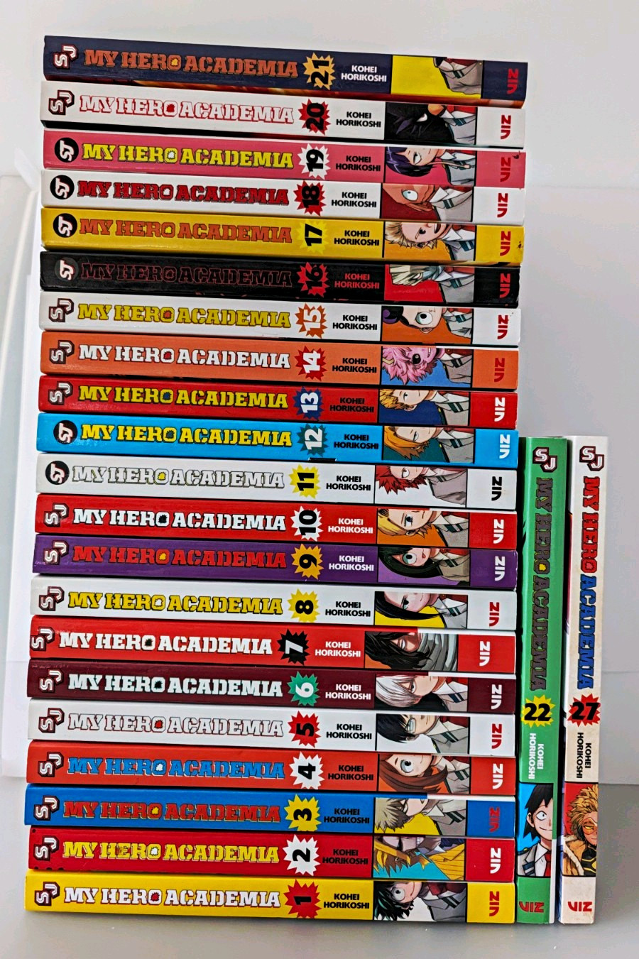 VIZ Media My Hero Academia Manga Comic Book Lot English Horikoshi Vol 1 -22 & 27