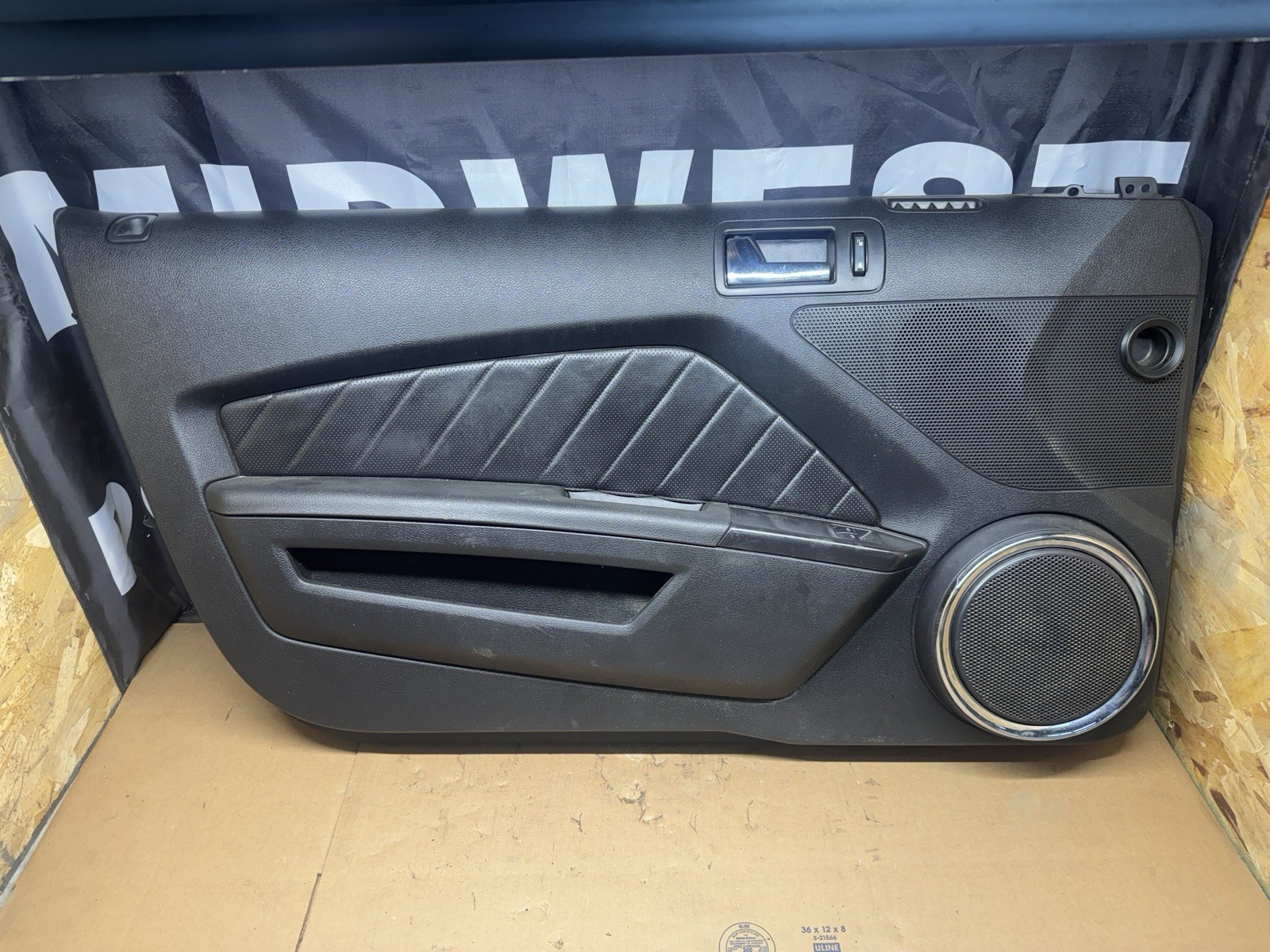 10-12 Ford Mustang LH Driver Front Door Interior Trim Panel Black
